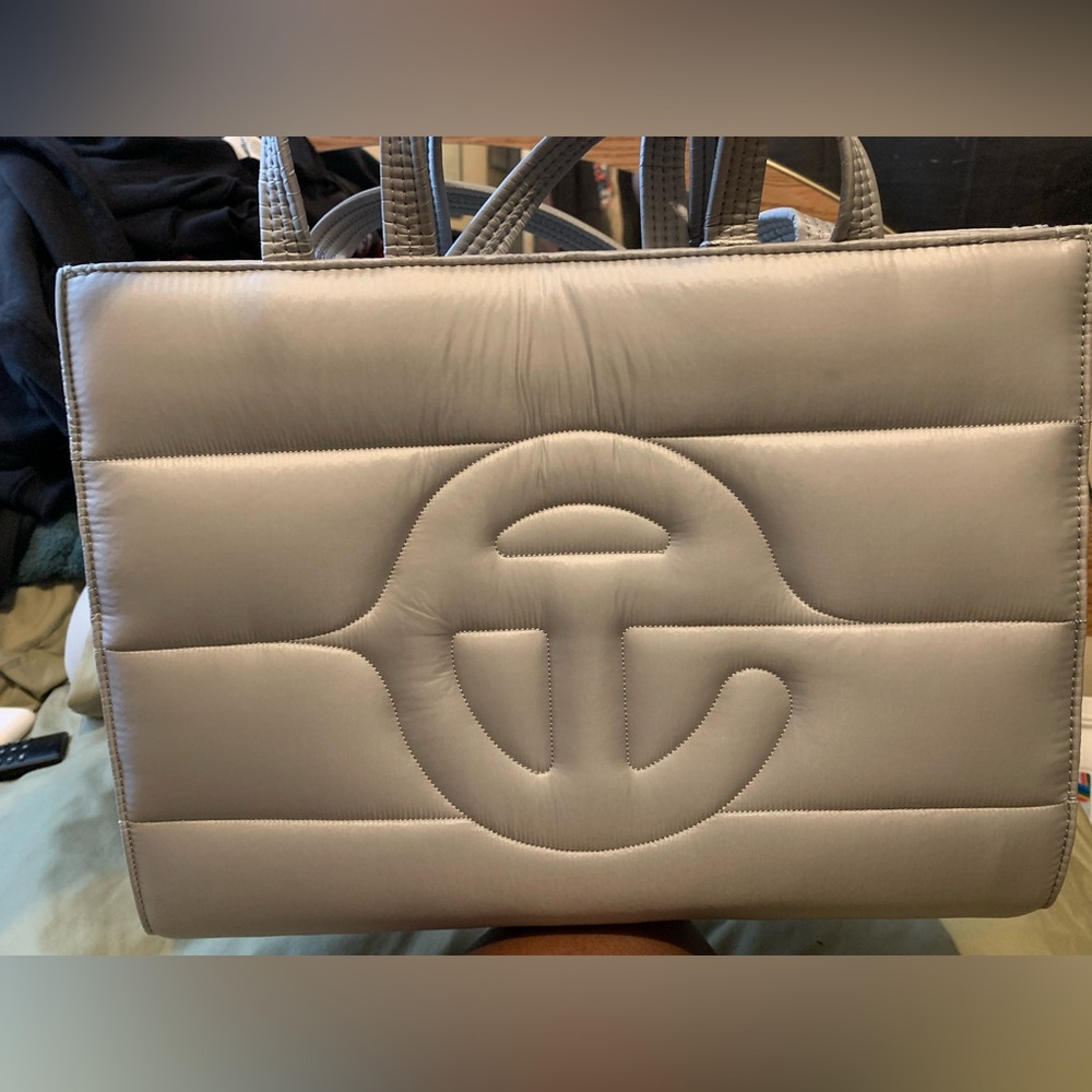 Telfar silver Quilted Tote Bag